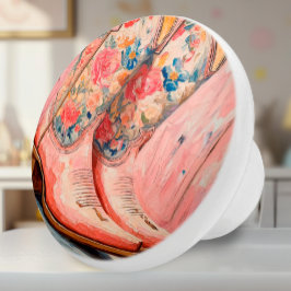 Rosa Cowgirl Stiefel Keramik Knob Keramikknauf