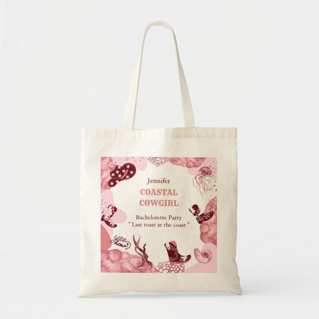 Rosa Cowgirl-Totasche Tragetasche (Vorne)
