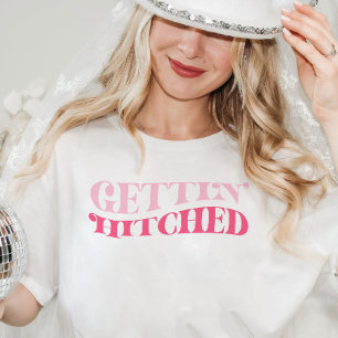 Rosa Cowgirl verlobt Junggesellinnen-Abschiedspart T-Shirt