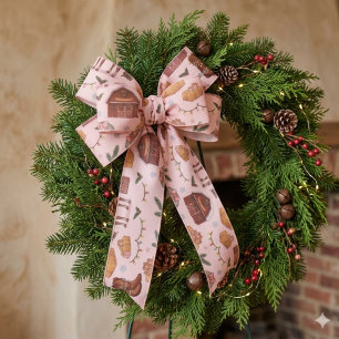 Rosa Cowgirl Weihnachten Satinband