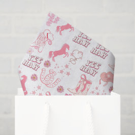 Rosa Cowgirl-Western-Muster Seidenpapier