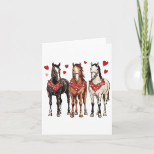 Rosa Cowgirl Western Valentine Horse Liebe für Hur Karte