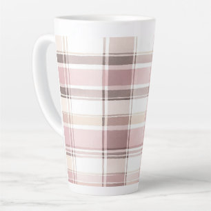 Rosa Creme Braun gestreift Weihnachten Milchtasse
