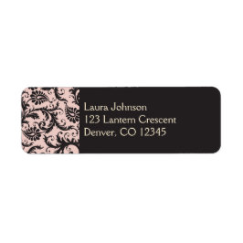 Rosa, creme, graue Rücksendeadresse