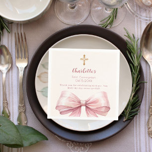 Rosa-Creme-Kreuz Serviette