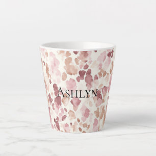 Rosa Creme Schokolade Braun Abstrakt Leopard Tier Milchtasse