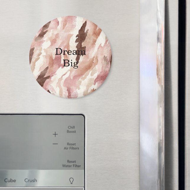Rosa Creme Schokolade Braun Abstrakt Magnet (In Situ (Kühlschrank))