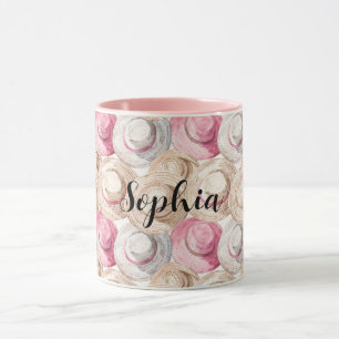 Rosa Creme Strohhüte Tasse
