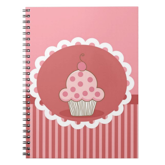 Rosa Cupcake-Design Notizblock (Vorderseite)