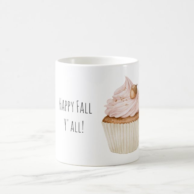 Rosa Cupcake Eichel  Kaffeetasse (Mittel)