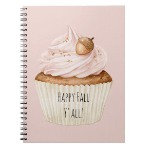 Rosa Cupcake Eichel  Notizblock
