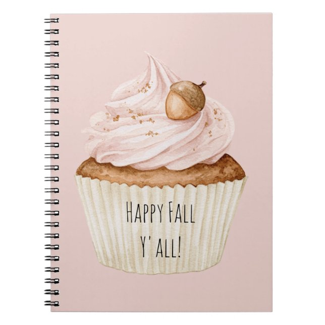 Rosa Cupcake Eichel  Notizblock (Vorderseite)