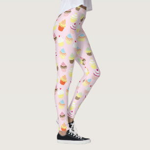 Rosa Cupcake-Muster Leggings