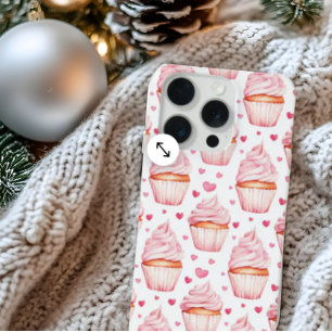 Rosa Cupcakes & Herzen iPhone-Hülle Cute Sweet iPhone 15 Pro Hülle