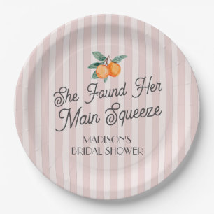 Rosa Cutie Main Squeeze Zitrus Brautparty Pappteller