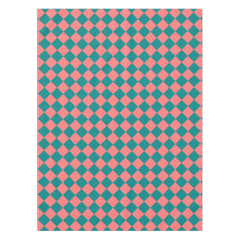 rosa Cyan Schachbrett Diamond Pattern Tischdecke