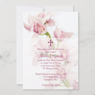 Rosa Cymbidium Orchid Erste kommunale Einladung