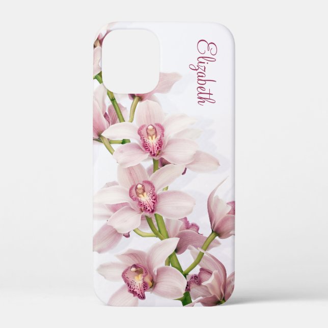 Rosa Cymbidium Orchideus Case-Mate iPhone Hülle (Rückseite)