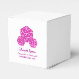 Rosa D20 Dice-Gastgeschenk Hochzeit-Felder Geschenkschachtel