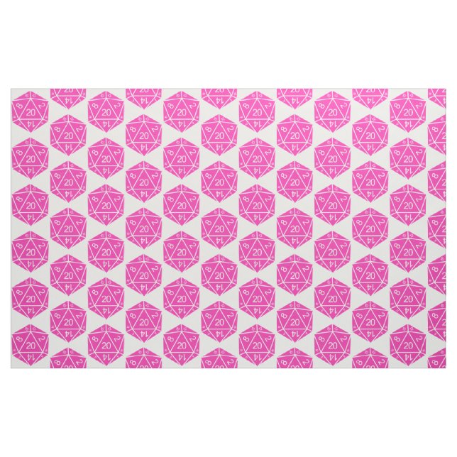 Rosa D20-Würfel Stoff (Yard (91,4 cm))