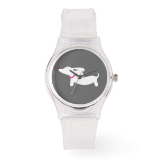 Rosa Dackel Hund Dackel beobachten Hund Lover Armbanduhr