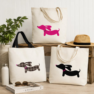 Rosa Dackel-Taschen-Tasche Tragetasche