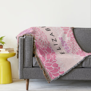 Rosa Dahlia-Blume, Muster der Blume, Ihr Name Decke