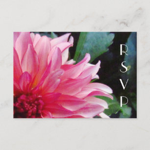 Rosa Dahlia RSVP-Karte RSVP Karte