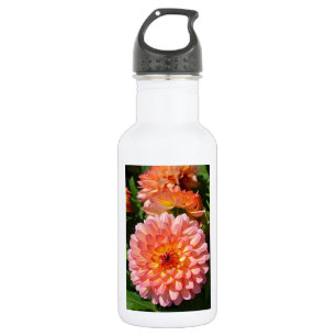 Rosa Dahlien Blume in Blüte Edelstahlflasche