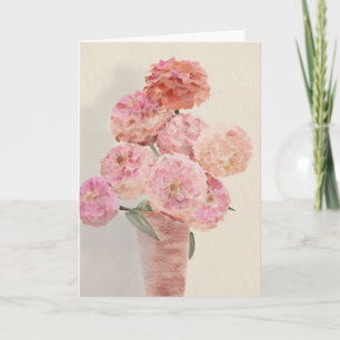 Rosa Dahlien Karte