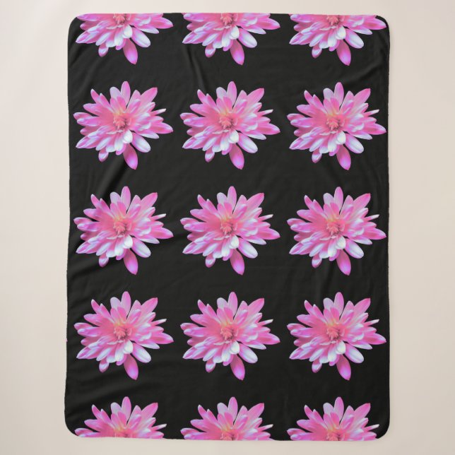 Rosa Daisy, blumengeschmücktes Foto Sherpadecke (Vorderseite)