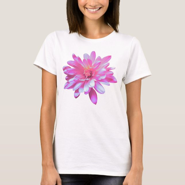 Rosa Daisy, Retro-Foto T-Shirt (Vorderseite)