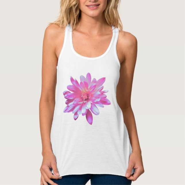 Rosa Daisy, Retro-Foto Tank Top (Vorderseite)