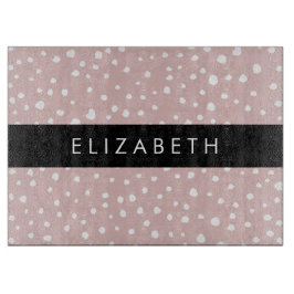 Rosa Dalmatiner Spots, Dalmatiner Punkte, Ihr Name Schneidebrett