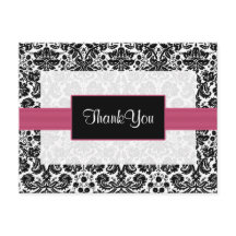 Rosa Damask DankeYouCards