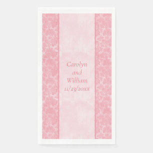 Rosa Damask Elegant Wedding Guest Handtücher Serviette