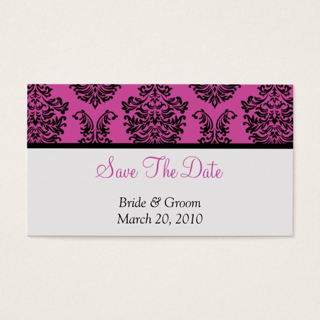 Rosa Damask Save the Date (Vorderseite)