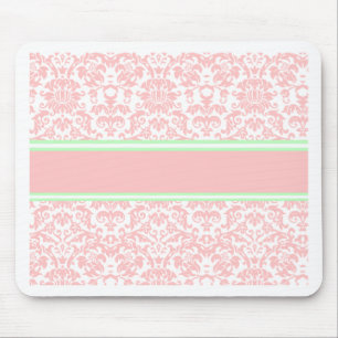 Rosa Damast Mousepad