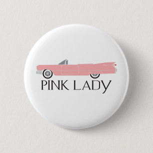 rosa Dame des Transportgestells Button