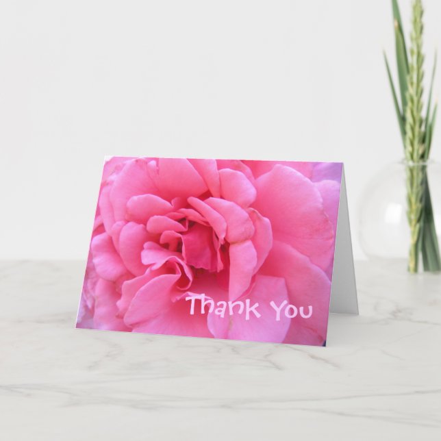Rosa danken Ihnen zu kardieren Dankeskarte (Vorderseite)