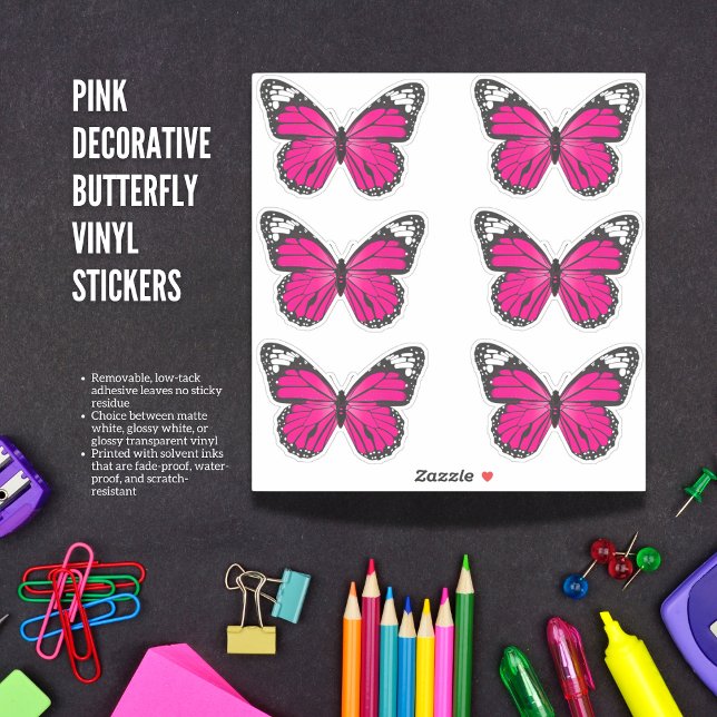 Rosa Decorative Schmetterling Vinyl Stickers Aufkleber (The Butterfly Studio
Pink Decorative Butterfly Vinyl Stickers)