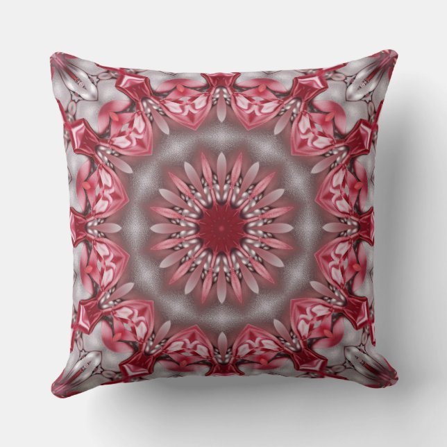 Rosa dekorative Holiday Throw Kissen (Rückseite)