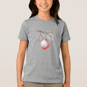 Rosa Dekorative Weihnachtsball T - Shirt