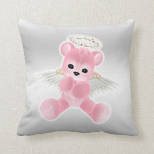 Rosa der Engels-Teddybär des Mädchens Kissen