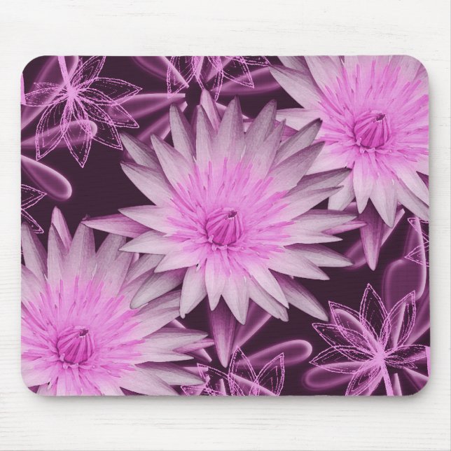 Rosa des Schwarzen Blume lilly Mousepad (Vorne)