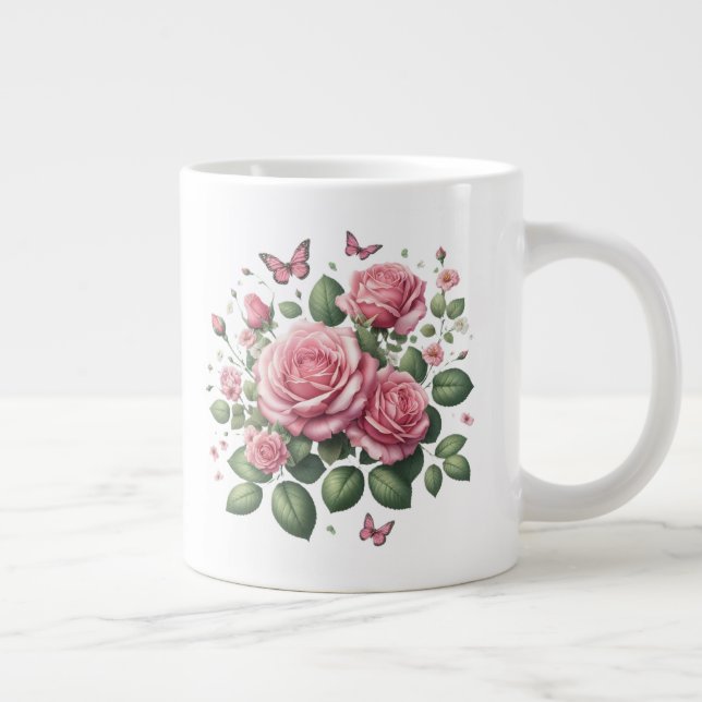 Rosa-Design Jumbo-Tasse (Rechts)