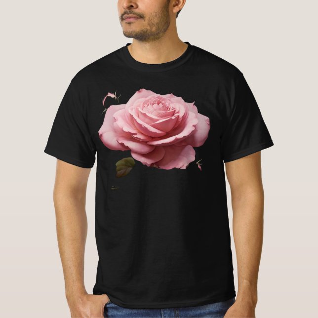 Rosa-Design T-Shirt (Vorderseite)