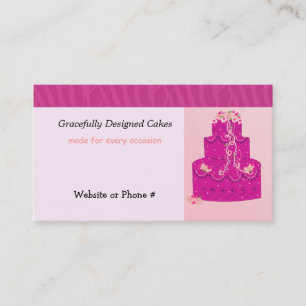 Rosa Designer-Torte Visitenkarte