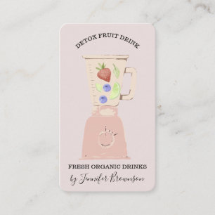 Rosa Detox Frischobst Getränke Mixer Visitenkarte