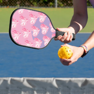 Rosa Diamant-Herz-Muster – Süß und Stylisch Pickleball Schläger
